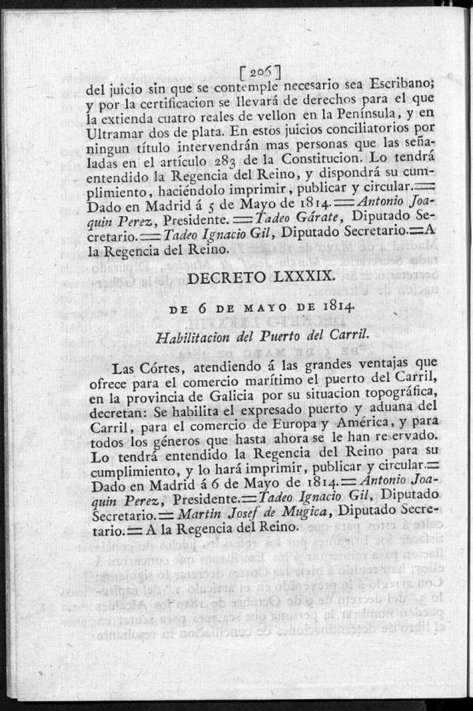Miniatura de Habilitación del Puerto del Carril.