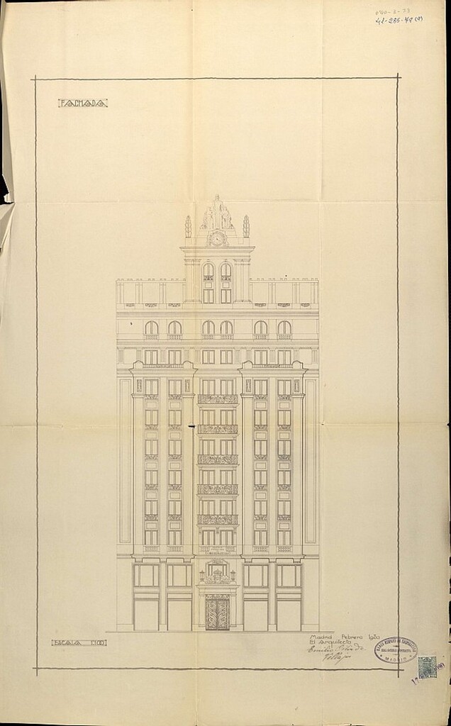 Miniatura de Memoria de modificación del proyecto de la Casa Social del Banco Hispano de Edificación