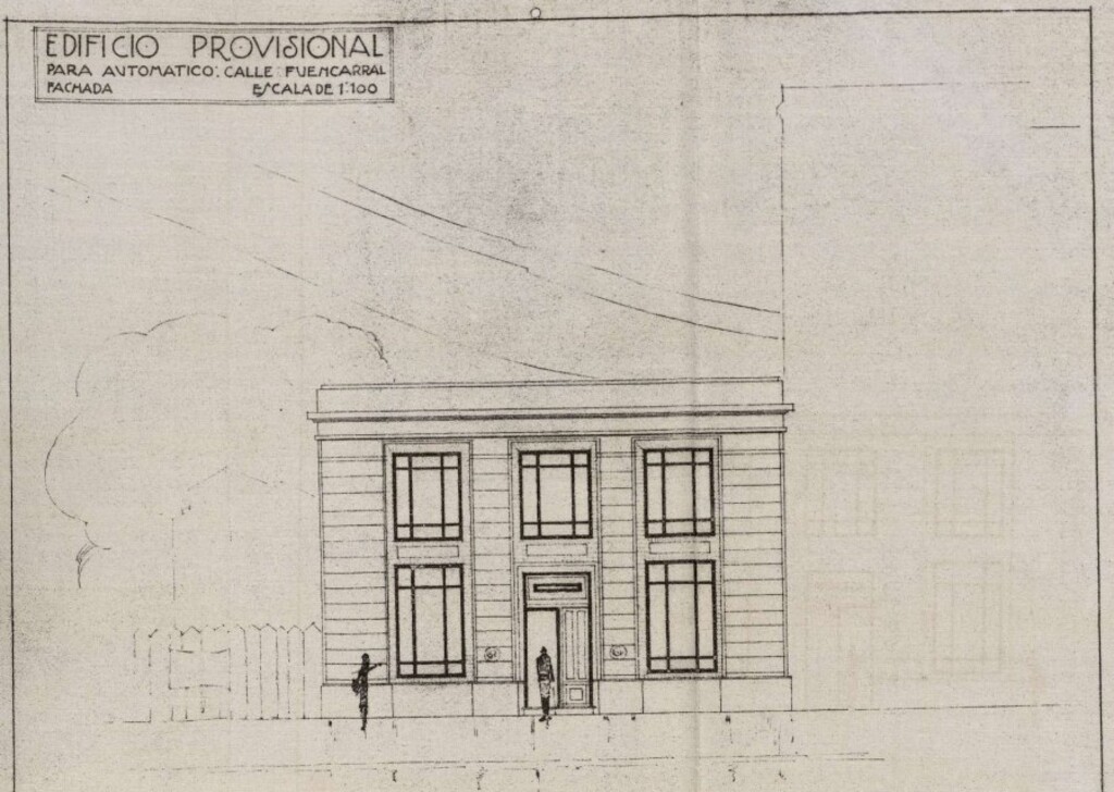 Miniatura de Expediente relativo a la solicitud y aprobación de la construcción de un edificio provisional mientras se construye el edificio Telefónica en el mismo solar donde se construye el edificio