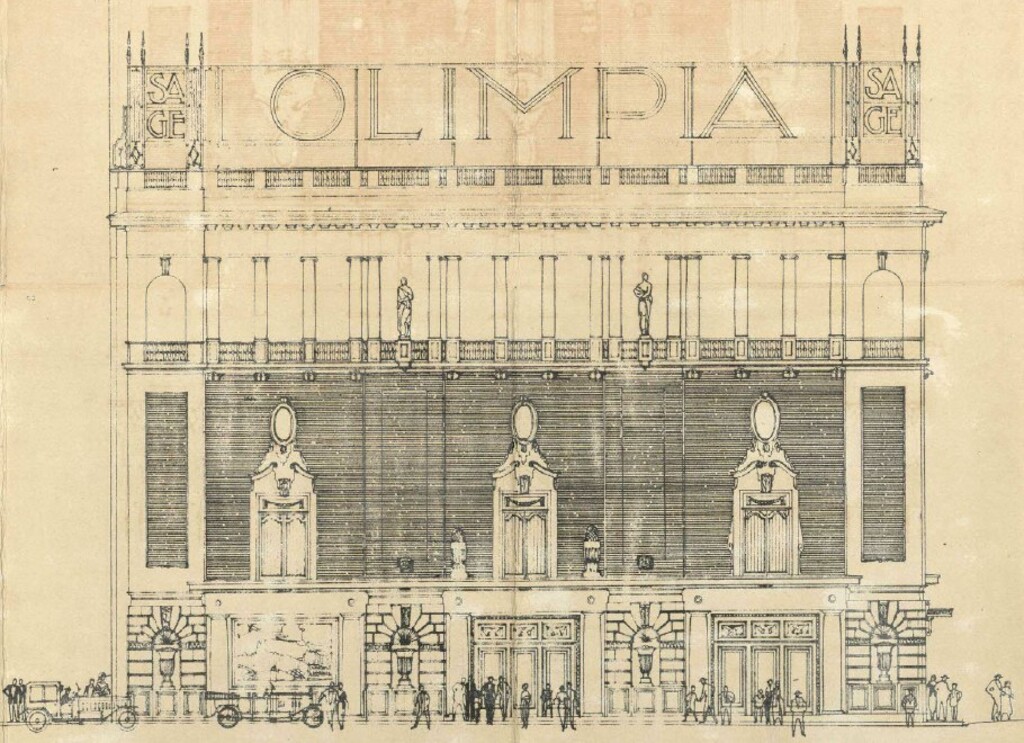 Miniatura de Memoria de proyecto de construcción de edificio para salón de espectáculos llamado "Olimpia" (actual Palacio de la Música)