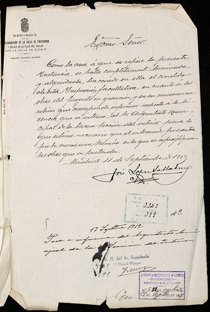 Miniatura de Memoria de obras de ampliación y reforma de viviendas y oficinas para D. José María Antonio Becerril