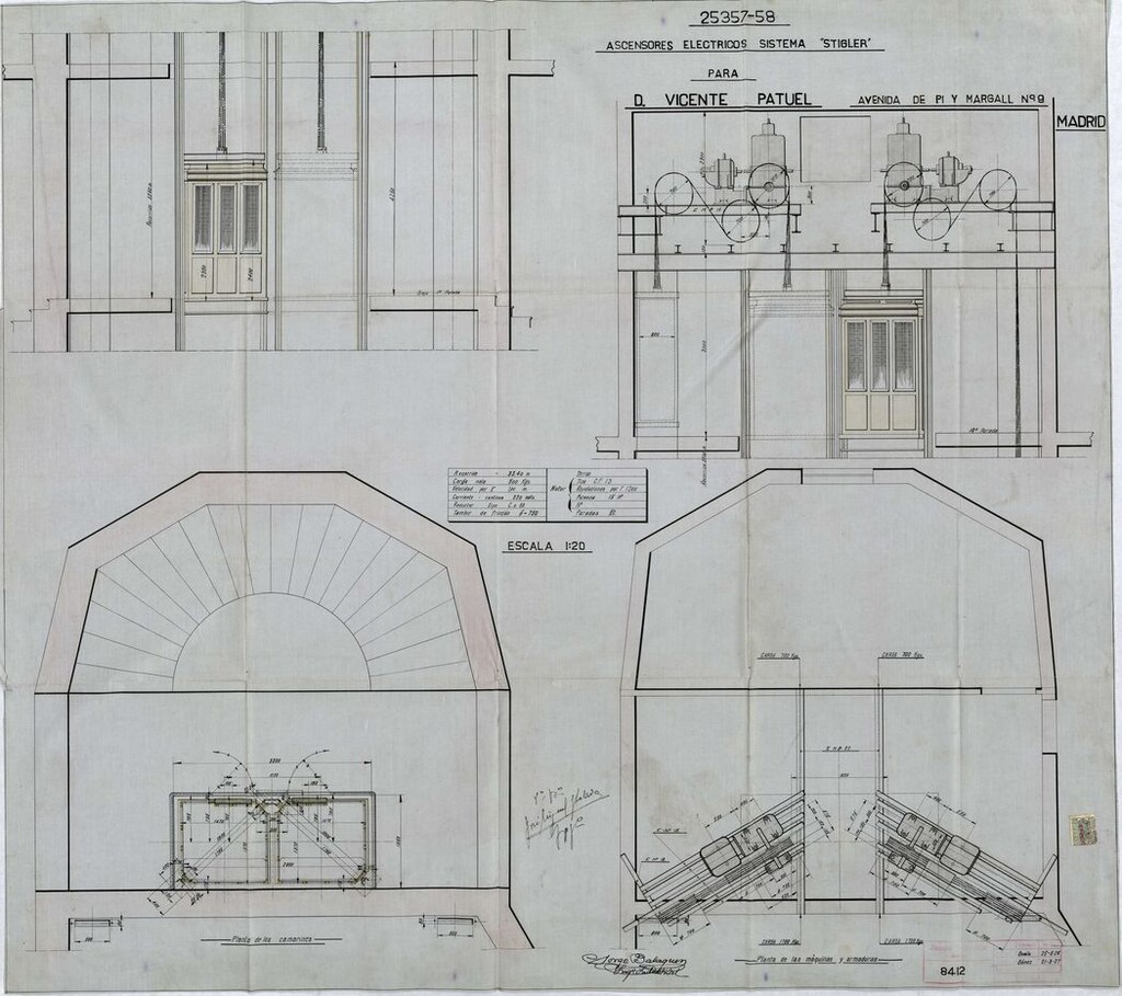Miniatura de Diseño de ascensores eléctricos del proyecto de construcción del edificio de oficinas en Gran Vía 31