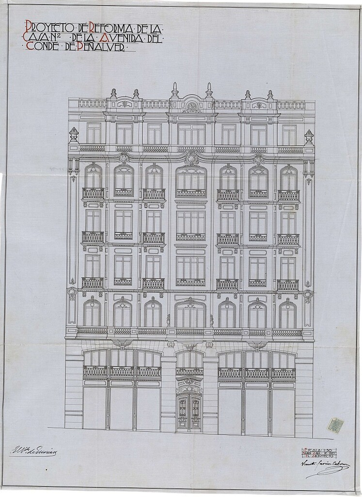 Miniatura de Expediente relativo a la construción de edificio en el nº 3 de la Avenida Conde de Peñalver y propiedad de D. Eulogio Echevarría