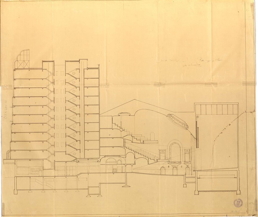Miniatura de Sección del proyecto de construcción del edificio Coliseum, Gran Vía 78