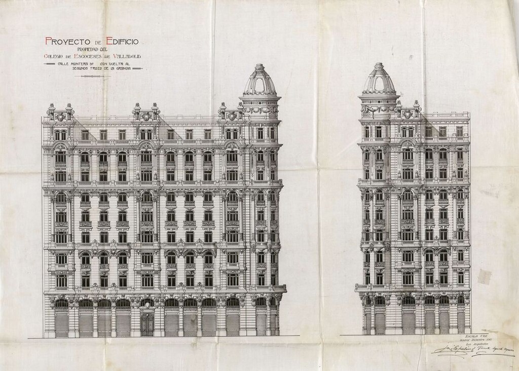Miniatura de Fachada del proyecto de construcción del edificio de Gran Vía 23