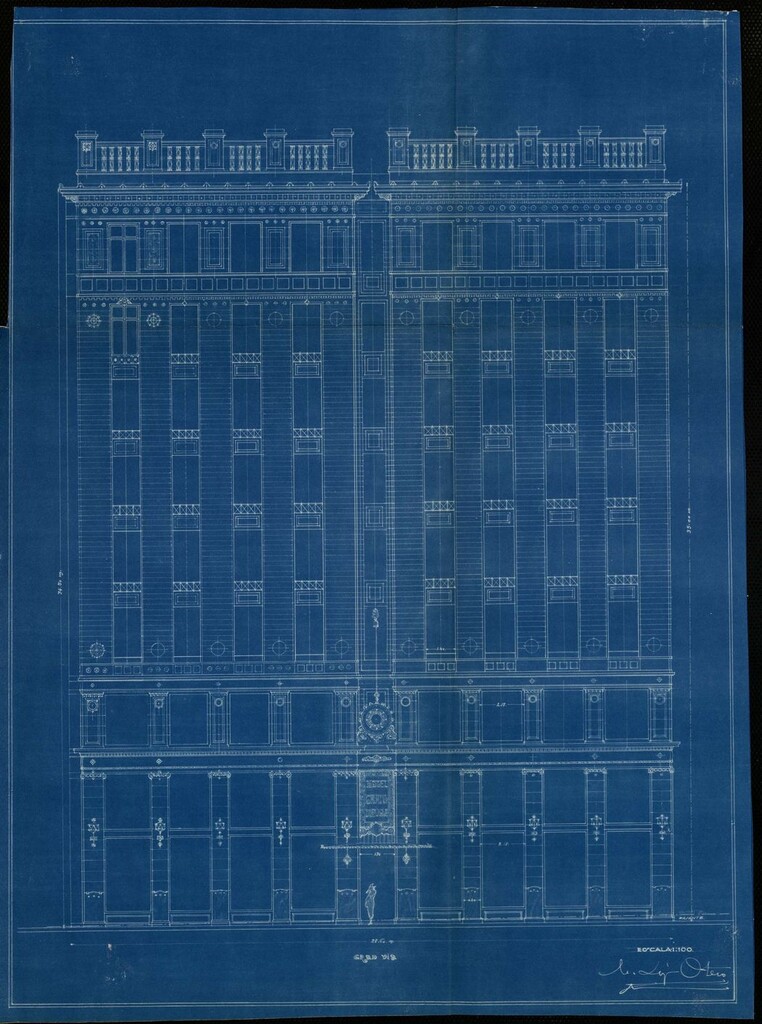Miniatura de Fachada del proyecto de construcción del edificio Gran Vía 25