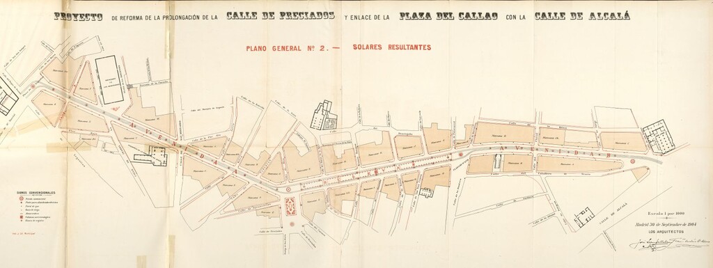 Miniatura de Memoria del proyecto de saneamiento parcial denominado Reforma de la prolongación de la calle de Preciados y enlaces de la plaza del Callao con la calle de Alcalá