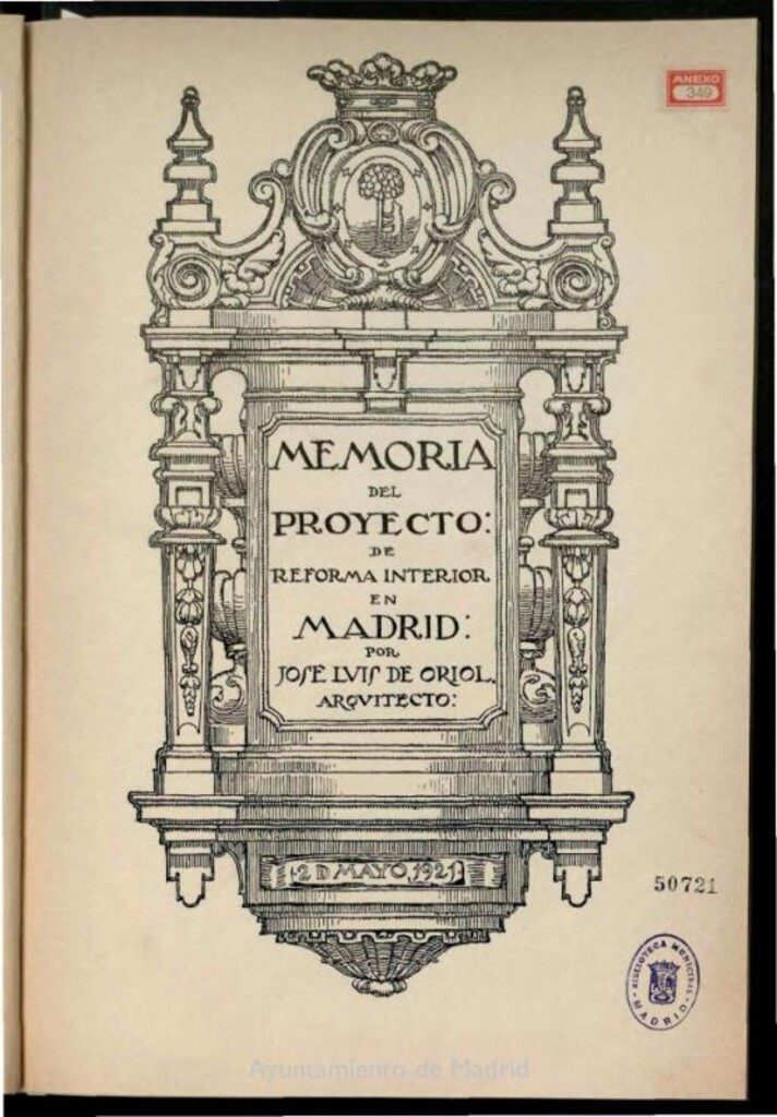 Miniatura de Memoria del Proyecto de reforma interior en Madrid
