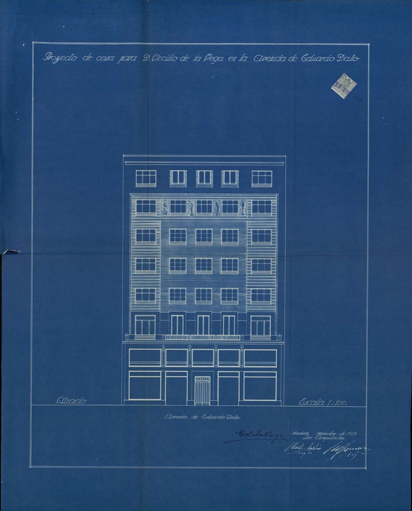 Miniatura de Alzado del proyecto de construcción del edificio Gran Vía 62