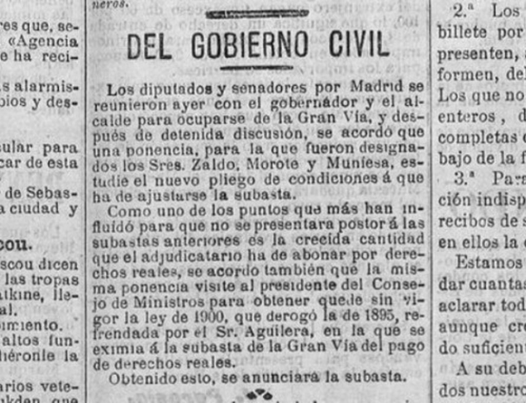 Miniatura de Ausencia de postores en las subastas de la Gran Vía
