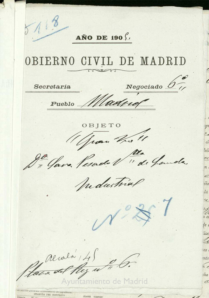 Miniatura de Expediente anexo al de expropiación casa calle de Alcalá número 45 (Casa del Ataúd). Indemnización solicitada por Doña Sara Pesado, viuda de Landa
