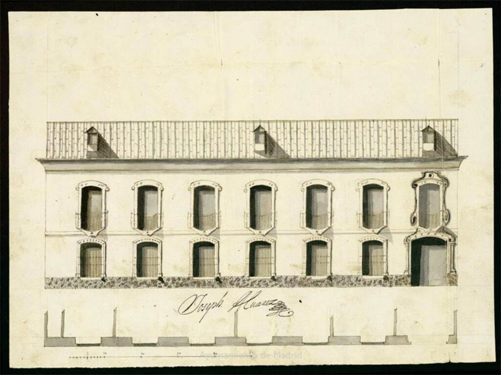 Miniatura de Licencia a Don Francisco Dionisio Maria Bonabia para reedificar su casa en la calle de la Reina