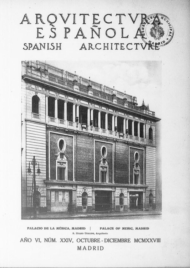 Miniatura de Palacio de la Música. Número extraordinario de Arquitectura Española