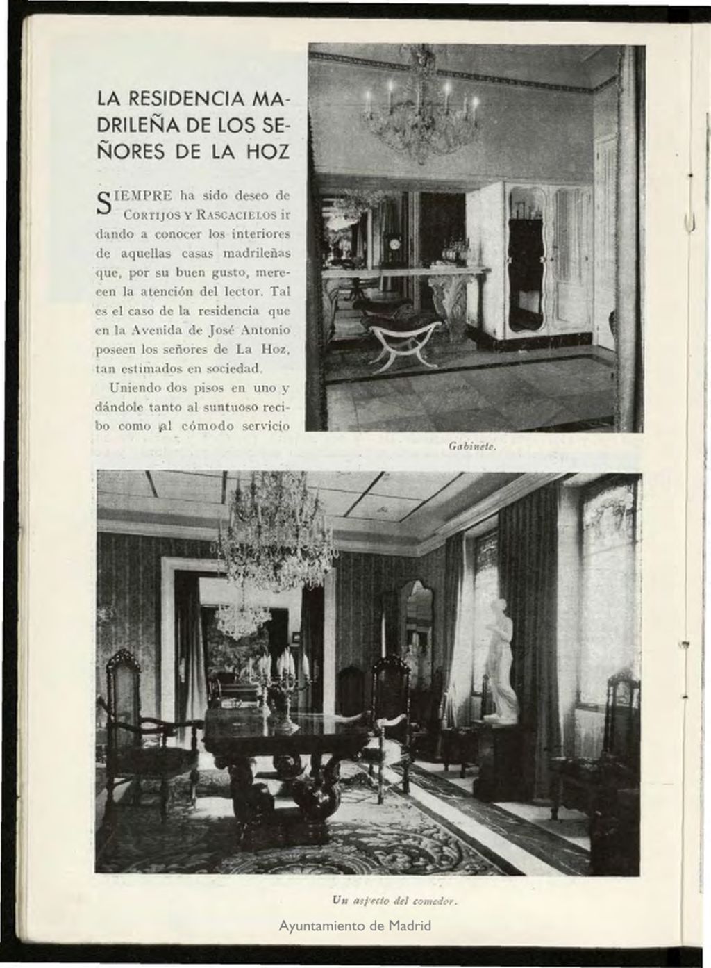 Miniatura de La residencia madrileña de los señores de la Hoz en Gran Vía 60