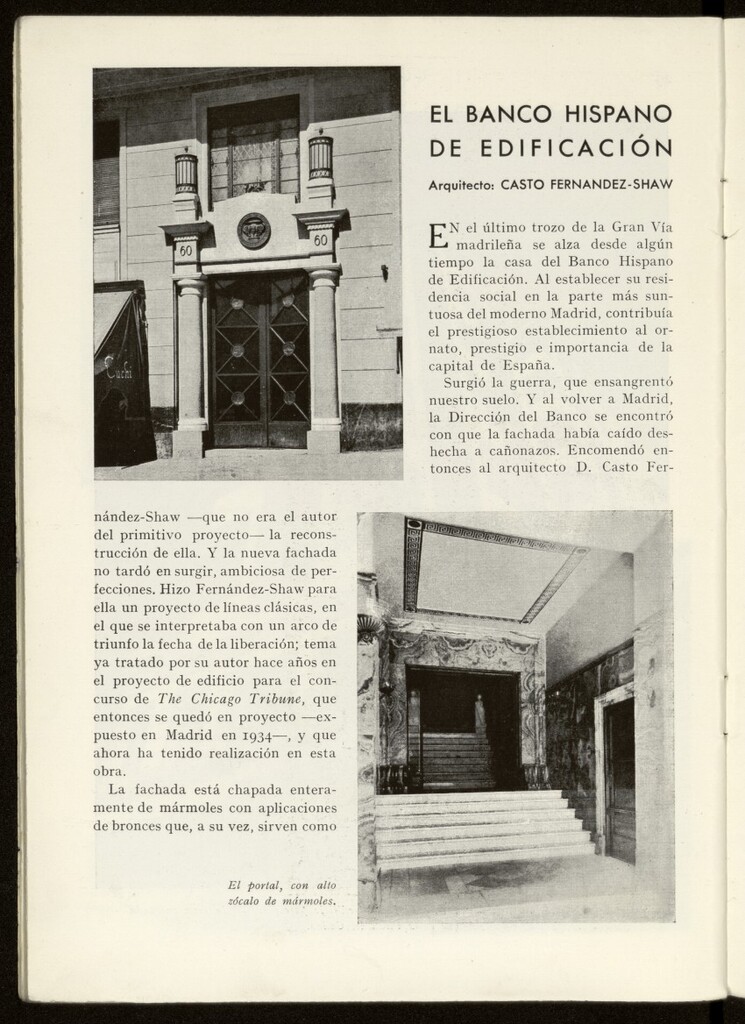 Miniatura de El Banco Hispano de Edificación en Gran Vía 60