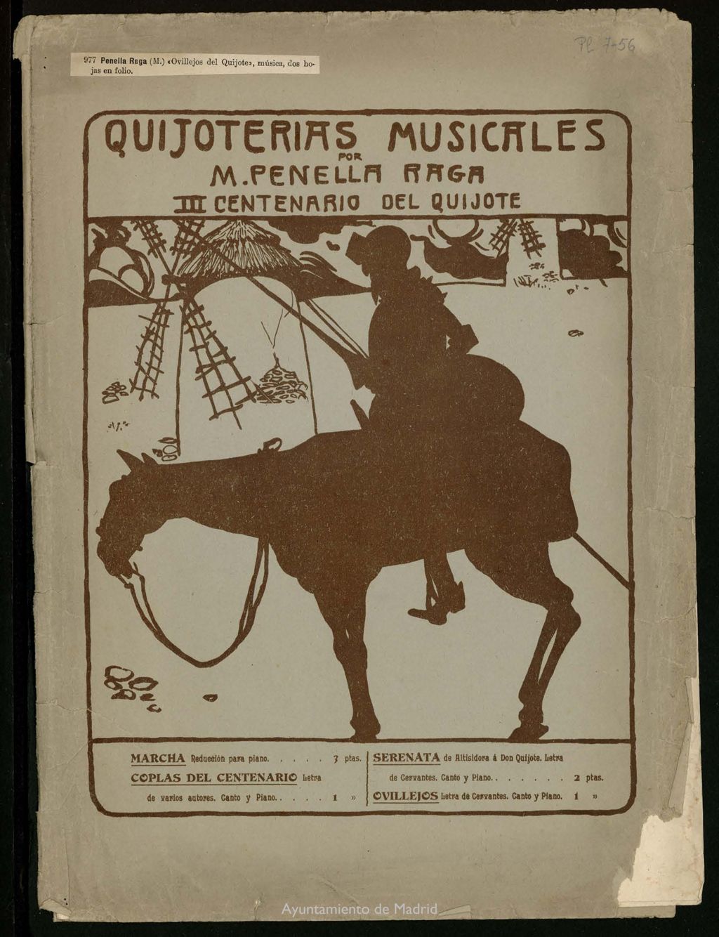 Miniatura de Quijoterías musicales. Ovillejos del Quijote