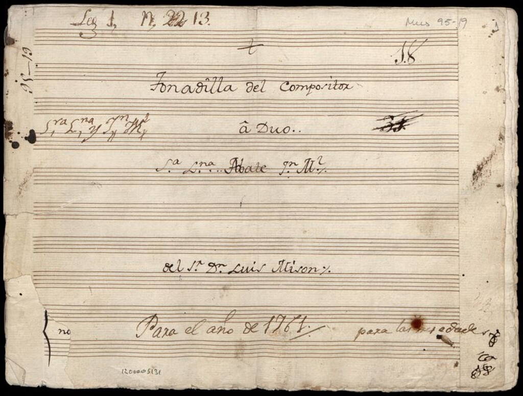 Miniatura de Tonadilla del compositor a duo