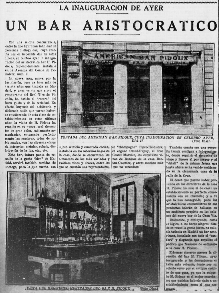 Miniatura de Inauguración del aristocrático Bar Pidoux