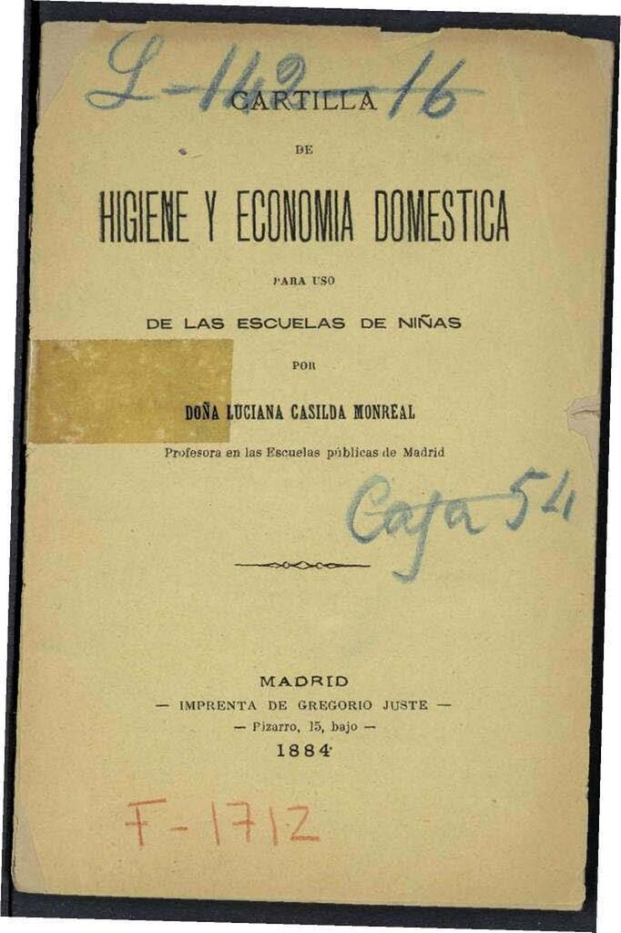 Miniatura de Cartilla de higiene y economía doméstica para uso de las escuelas de niñas