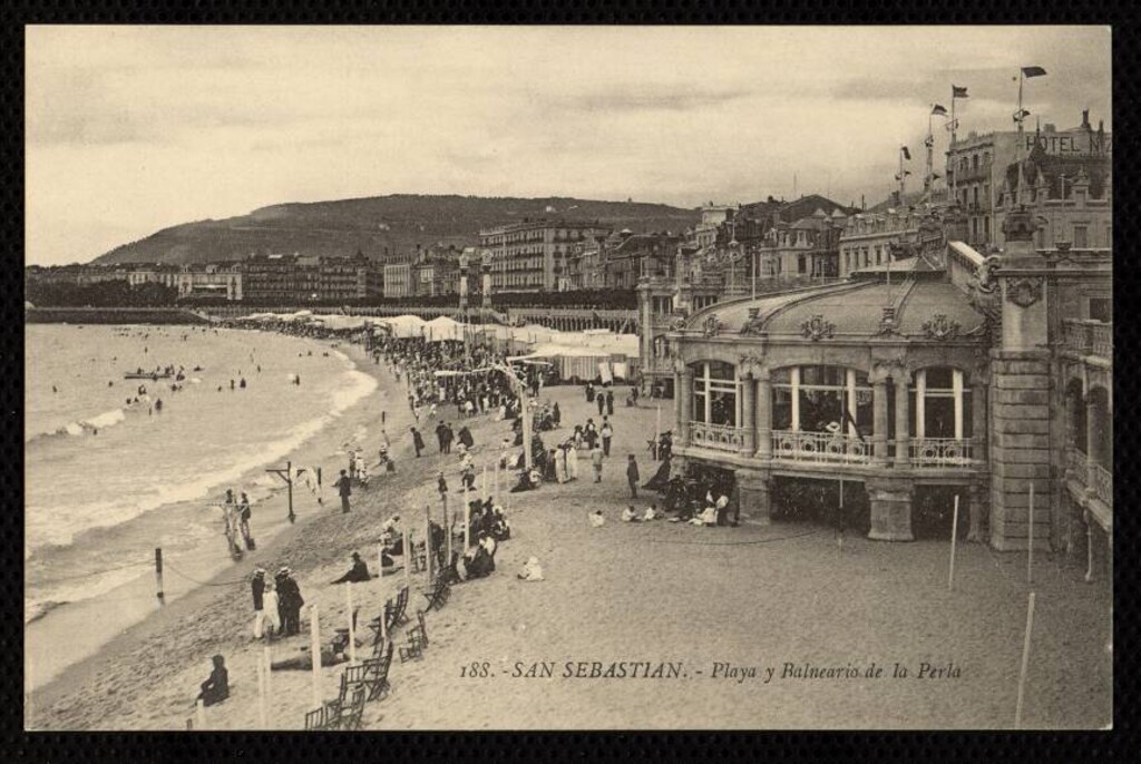 Miniatura de San Sebastián. Playa y balneario de la Perla