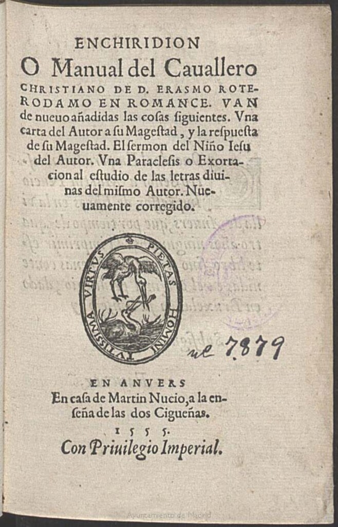 Miniatura de Enchiridion milites christiani. Español]