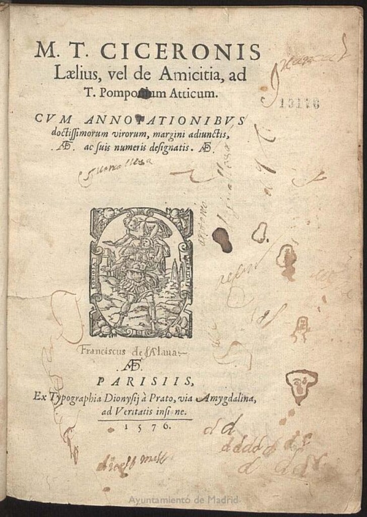 Miniatura de Laelius de amicitia
