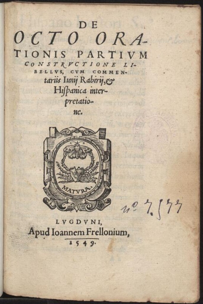 Miniatura de De octo orationis partium constructione libellus
