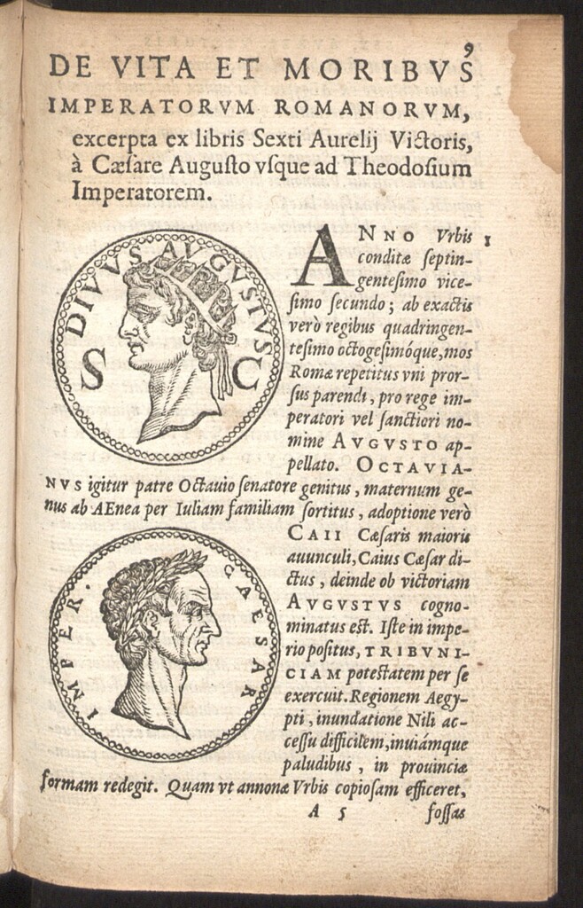 Miniatura de De vita et moribus imperatorum romanorum