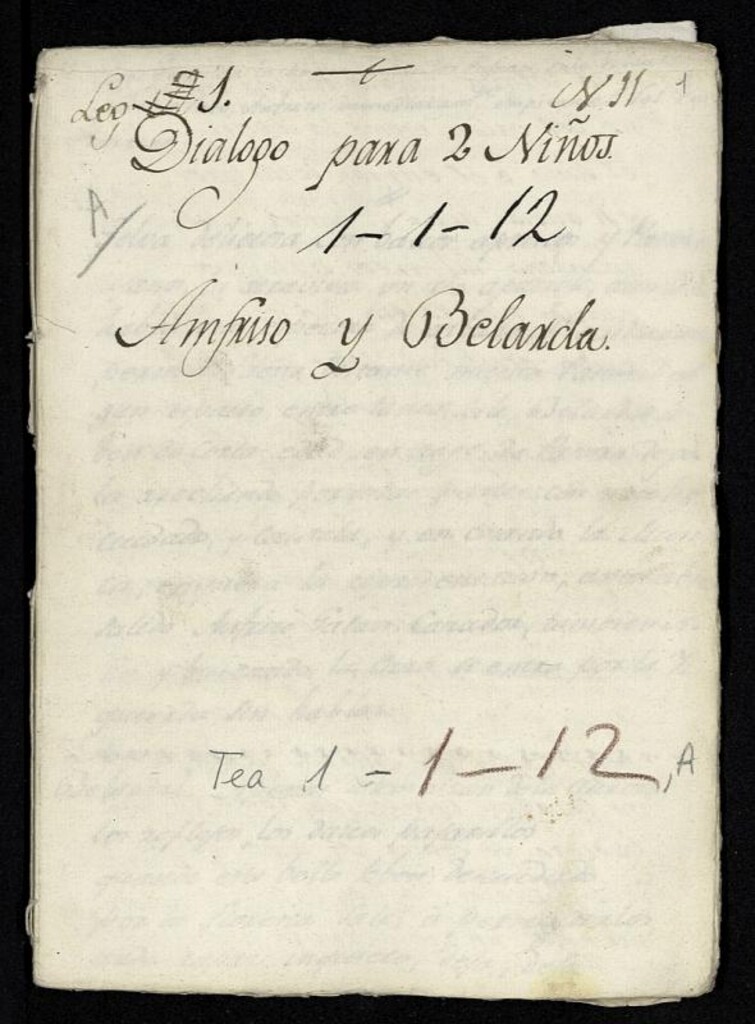Miniatura de Anfriso y Belarda o el amor dichoso