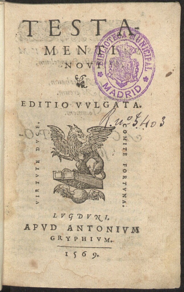 Miniatura de Biblia. Nuevo Testamento. Latín