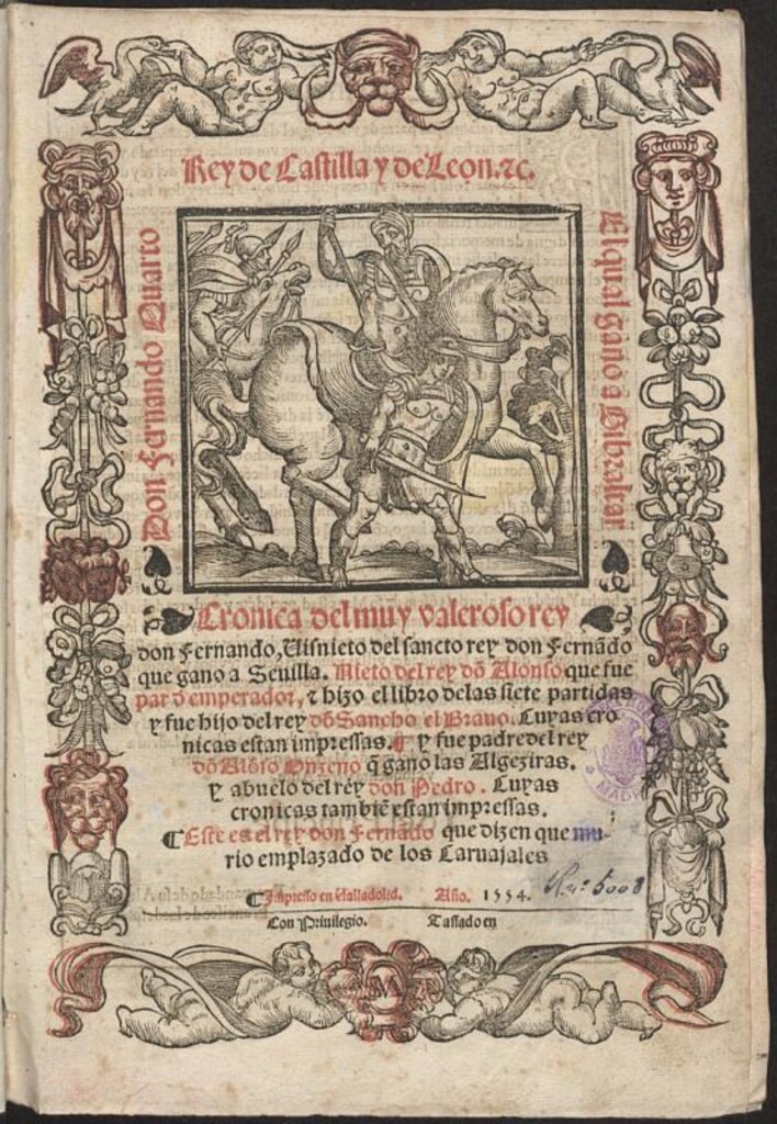 Miniatura de Cronica del muy valeroso rey don fernando, visnieto del sancto rey don ferna[n]do que gano a Seuilla