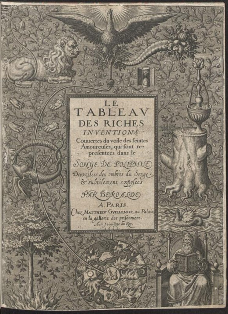 Miniatura de Hypnerotomachia Poliphili. Francés