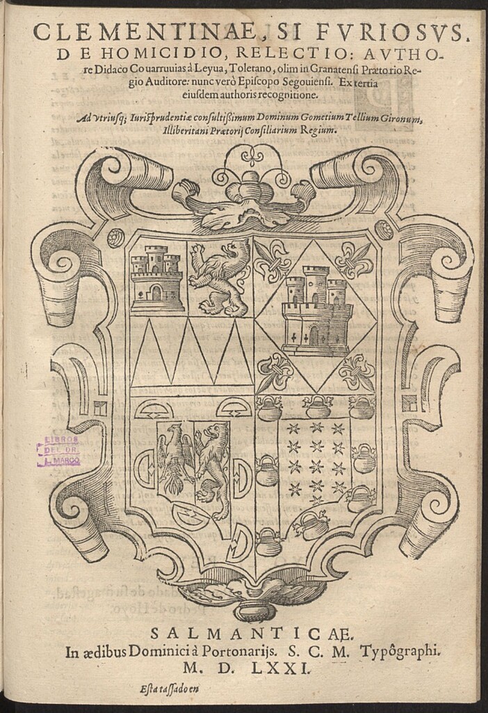 Miniatura de Clementinæ, si Furiosus. De Homicidio, Relectio