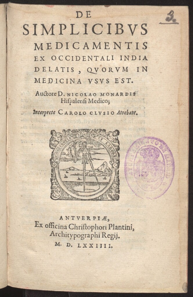 Miniatura de De simplicibus medicamentis ex Occidentali India delatis, quorum in medicina vsus est