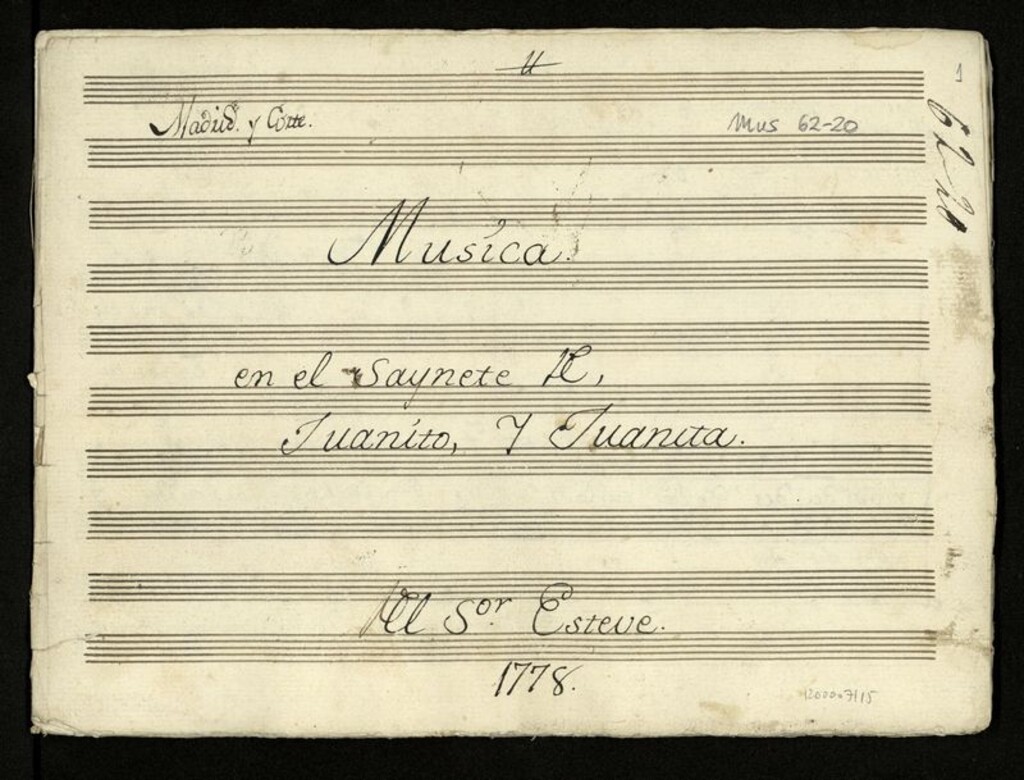 Miniatura de Música en el sainete de Juanito y Juanita