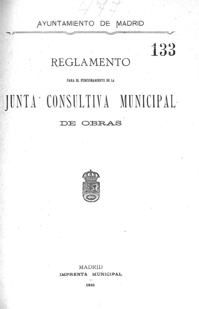 Miniatura de Reglamento para el funcionamiento de la Junta Consultiva Municipal de Obras