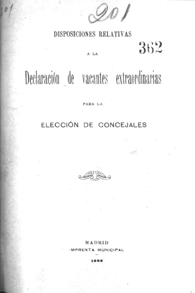 Miniatura de Disposiciones relativas a la declaración de vacantes extraordinarias para la elección de concejales