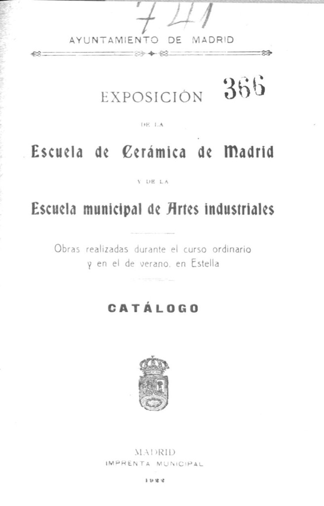 Miniatura de Exposición de la escuela de cerámica de Madrid y de la escuela municipal de artes industriales
