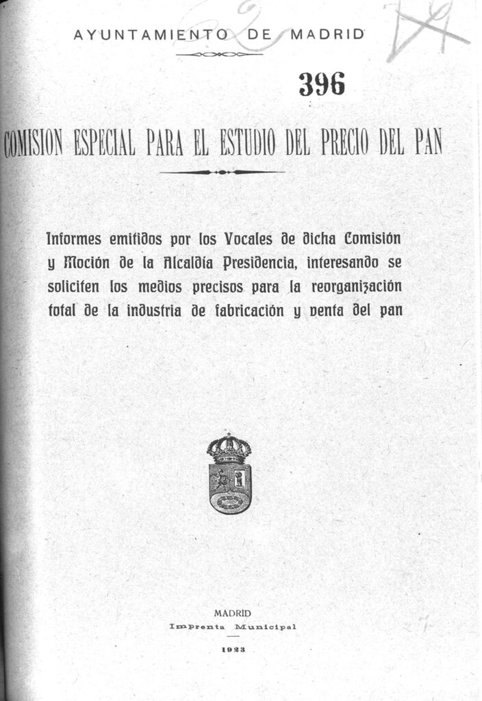 Miniatura de Comisión especial para el estudio del precio del pan.