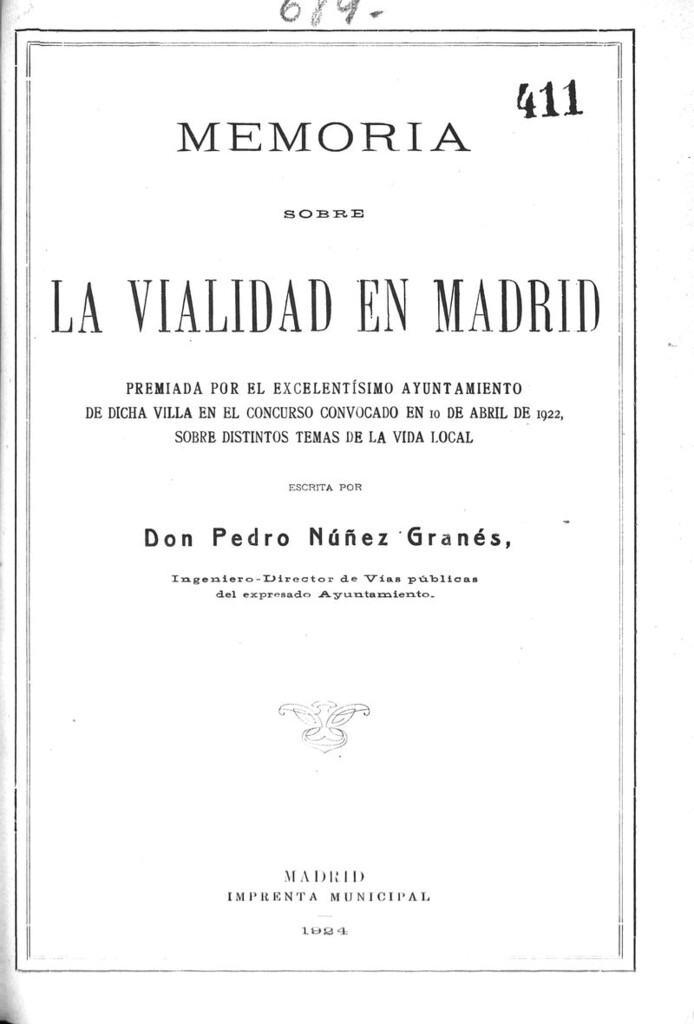 Miniatura de Memoria sobre la vialidad en Madrid.