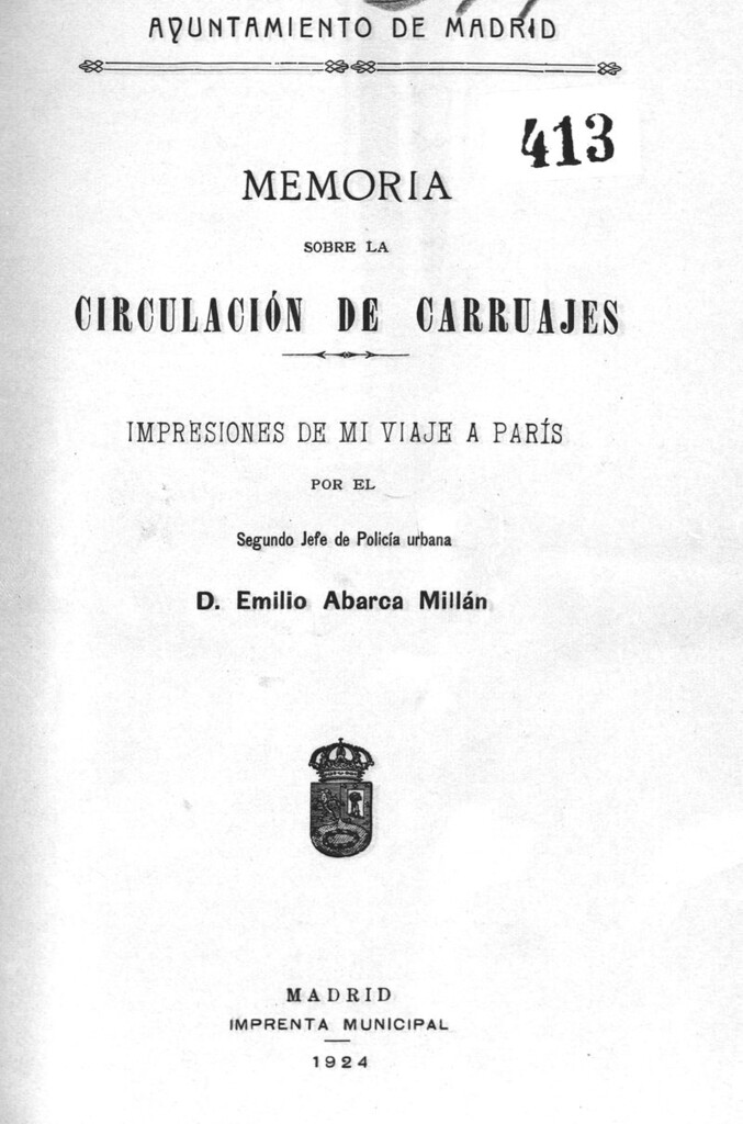 Miniatura de Memoria sobre la circulación de carruajes. Impresiones de mi viaje a París.