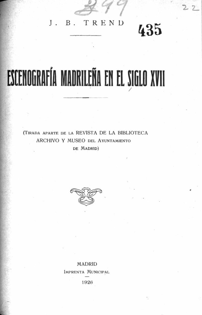 Miniatura de Escenografía madrileña en siglo XVII.