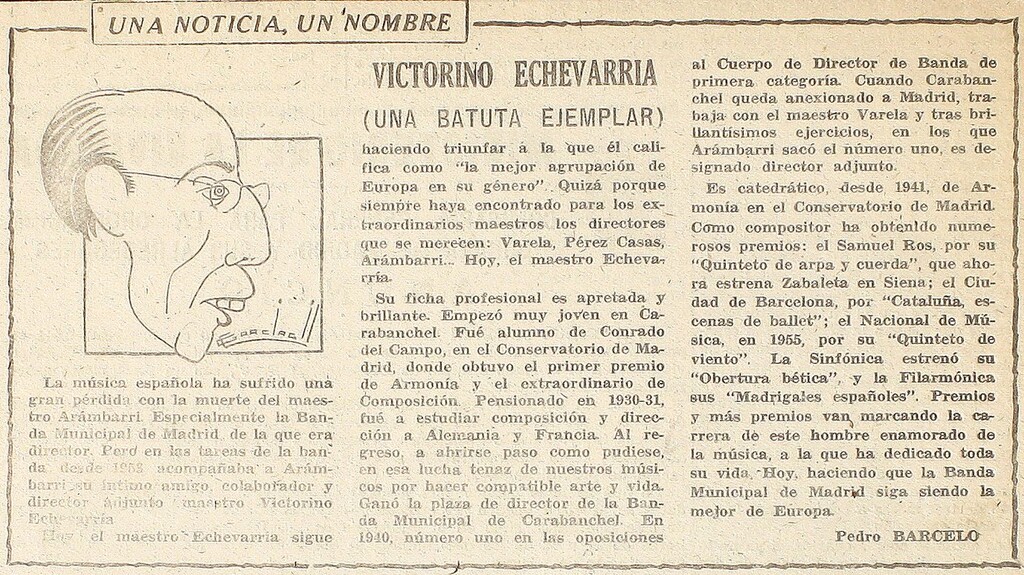Miniatura de Victorino Echevarría (una batuta ejemplar)