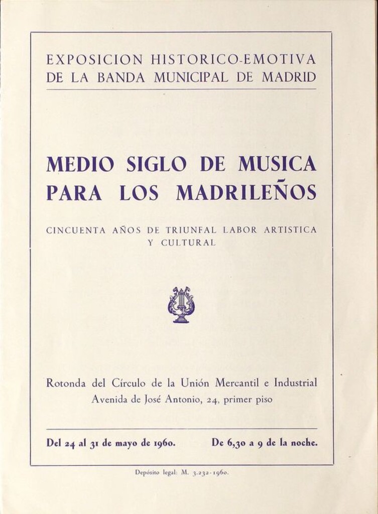 Miniatura de Medio siglo de música para los madrileños. Cincuenta años de triunfal labor artística y cultural