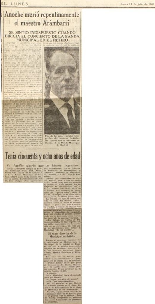 Miniatura de Anoche murió repentinamente el maestro Arámbarri