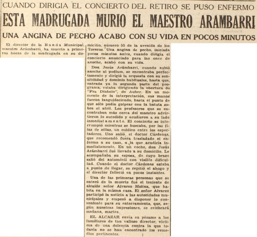 Miniatura de Esta madrugada murió el maestro Arámbarri