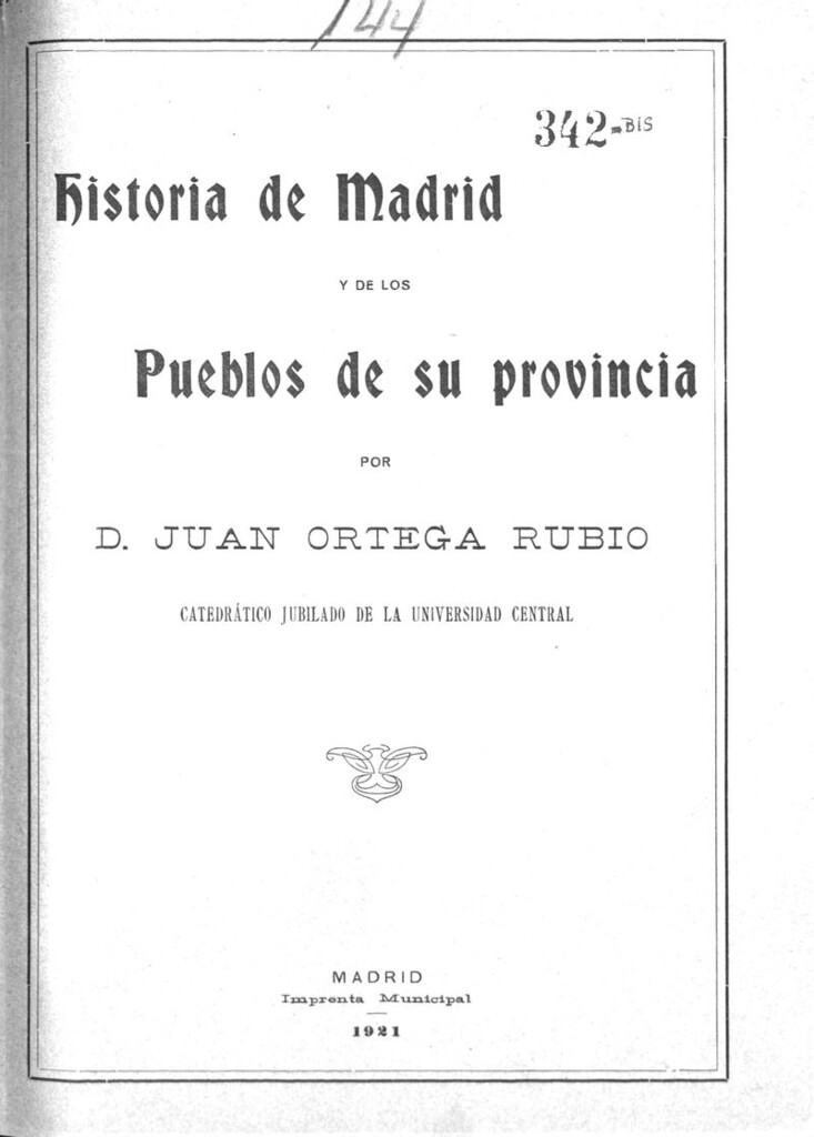 Miniatura de Historia de Madrid y de los pueblos de su provincia por Juan Ortega Rubio. Tomo II