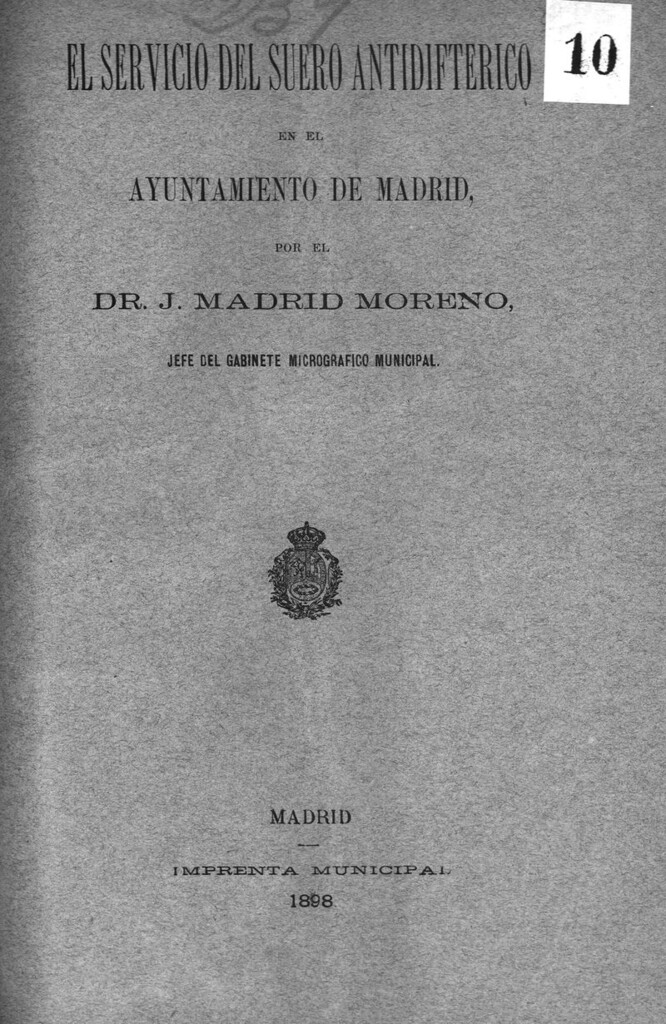 Miniatura de El servicio del suero antidiftérico en el Ayuntamiento de Madrid