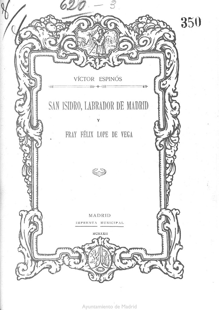 Miniatura de San Isidro, labrador de Madrid y Fray Félix Lope de Vega