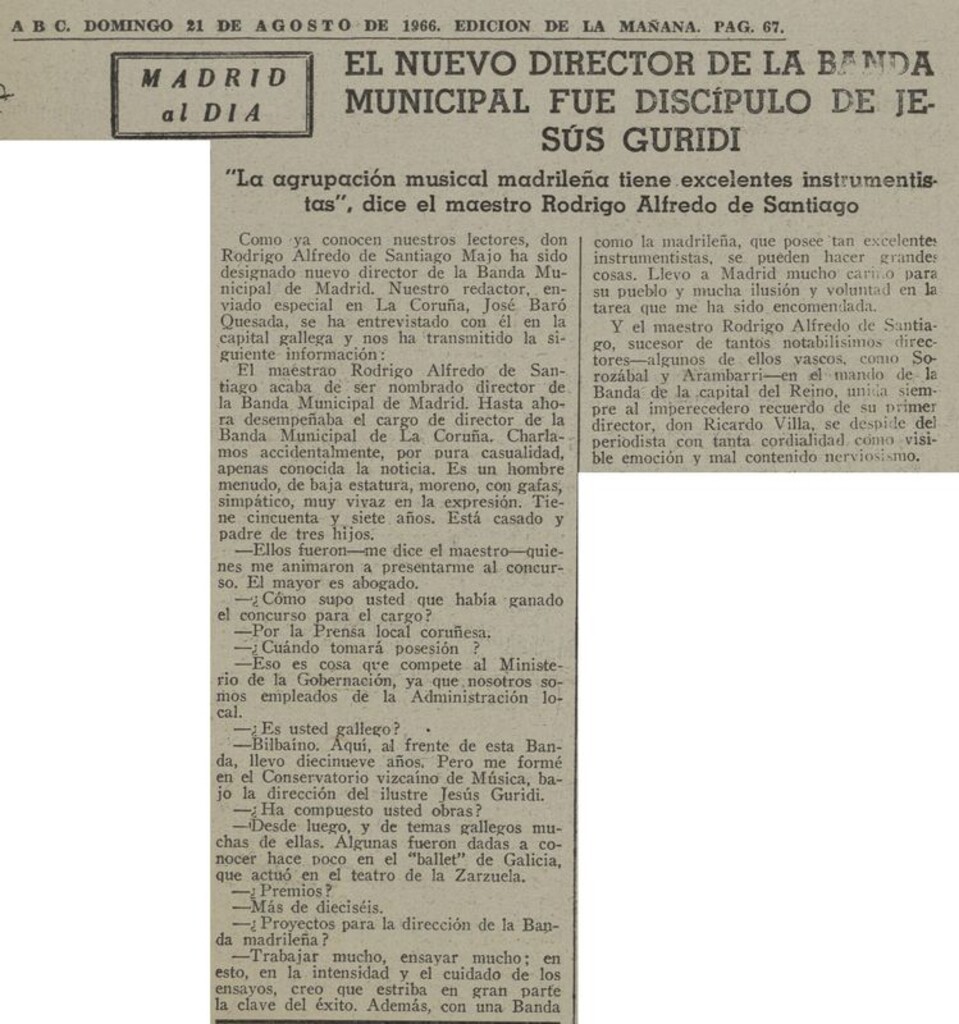 Miniatura de El nuevo director de la Banda Municipal fue discípulo de Jesús Guridi